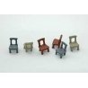 Open-Back Chairs -- Unpainted Metal Castings pkg(6), HO, Durango Press 194