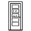 Doors -- With Two-Pane Window pkg(4), N, Alexander Scale 2498
