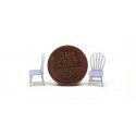 Rounded Wooden Chairs -- Unpainted pkg(2), HO, All Scale Miniatures 8711016