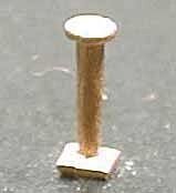 Diesel Radio Antenna (Unpainted Brass Castings) pkg(2) -- Western Pacific Style Firecracker, HO, Cal Scale 546