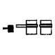 Stake Pocket w/2 U-Bolts -- Plastic pkg(24), HO, Grandt Line Products Inc 5036