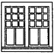 Windows -- Rio Grande Southern Ophir Station Style, 22-Pane, Scale 36 x 82′ pkg(4), HO, Grandt Line Products Inc 5203