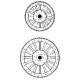 Circus Wagon Wheels -- Baggage/Plain: 36` Front & 48` Rear - One Complete Set, O, Grandt Line Products Inc 30