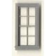 Double-Hung Windows -- 8-Pane - Scale 27 x 64′ 68.6 x 163cm pkg(4), O, Grandt Line Products Inc 3703