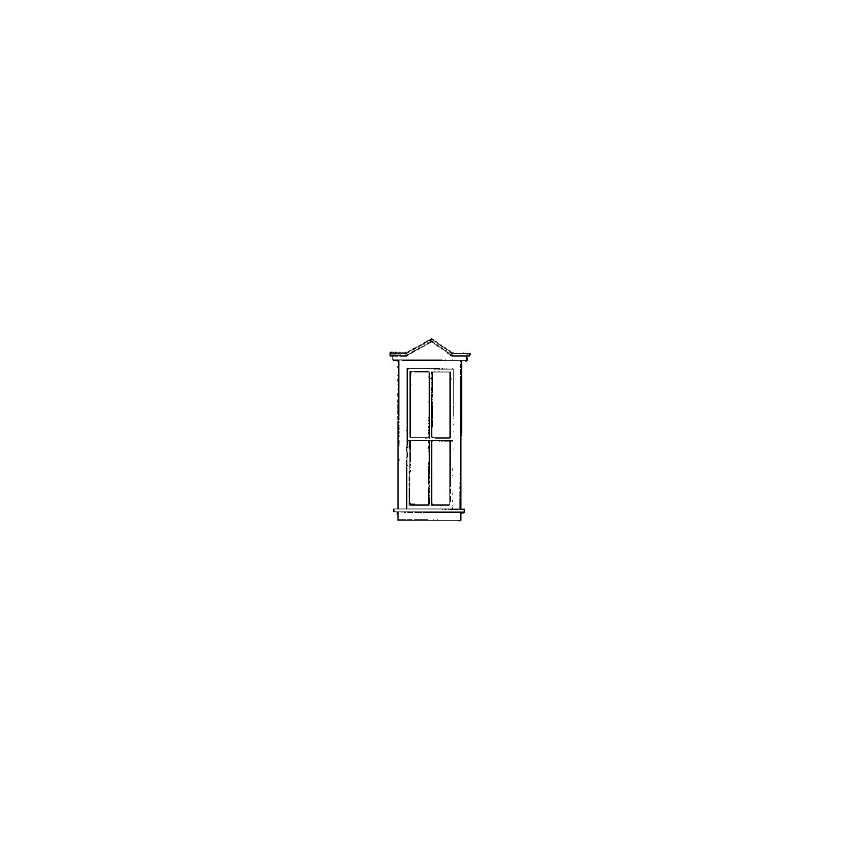 Double-Hung Windows w/Pointed Top -- Four-Pane, 30 x 88′, O, Grandt Line Products Inc 3736
