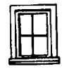 Windows -- For Outfit (Work Train) Cars pkg(8), HO, Grandt Line Products Inc 5059