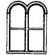 Windows -- Double Round-Top pkg(4), HO, Grandt Line Products Inc 5212