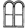 Windows -- Double Round-Top pkg(4), HO, Grandt Line Products Inc 5212