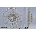 Locomotive Brake Wheel 8-Spoke Cast -- 22′ Scale Diameter Plastic pkg(2), HO, Cal Scale 190736