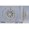 Locomotive Brake Wheel 8-Spoke Cast -- 22′ Scale Diameter Plastic pkg(2), HO, Cal Scale 190736
