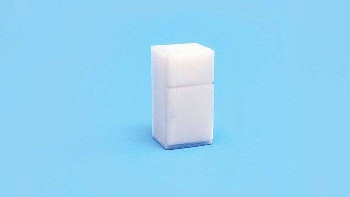 Kitchen Refrigerator (Fridge) -- Unpainted, HO, All Scale Miniatures 8711011