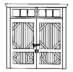 Doors -- Freight 1, HO, Alexander Scale 2401
