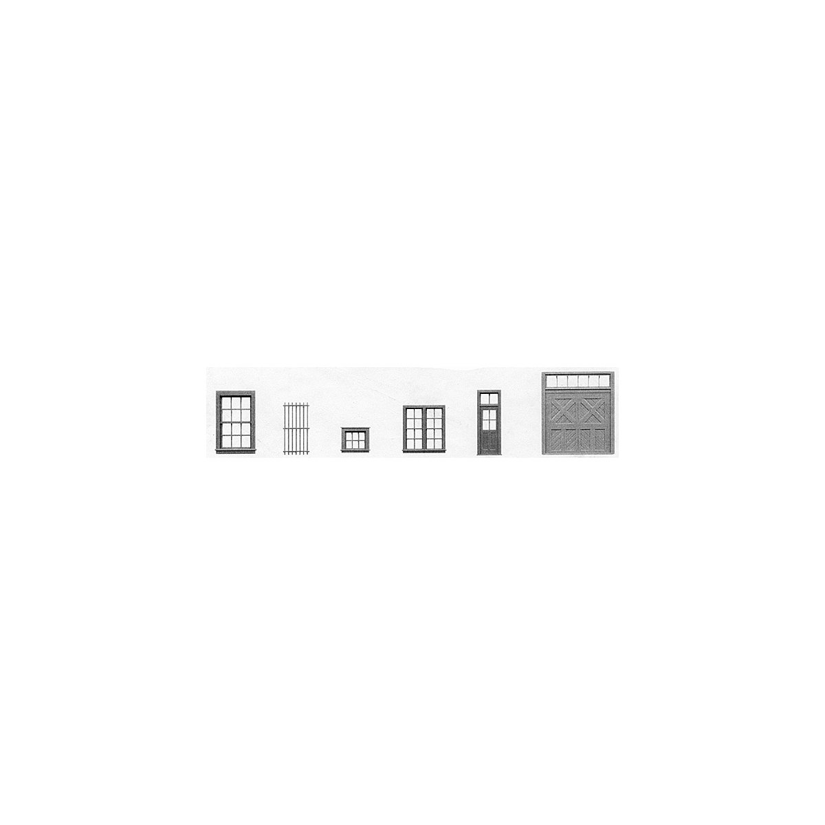 Window & Door Assortment pkg(200), HO, Tichy Train Group 8091