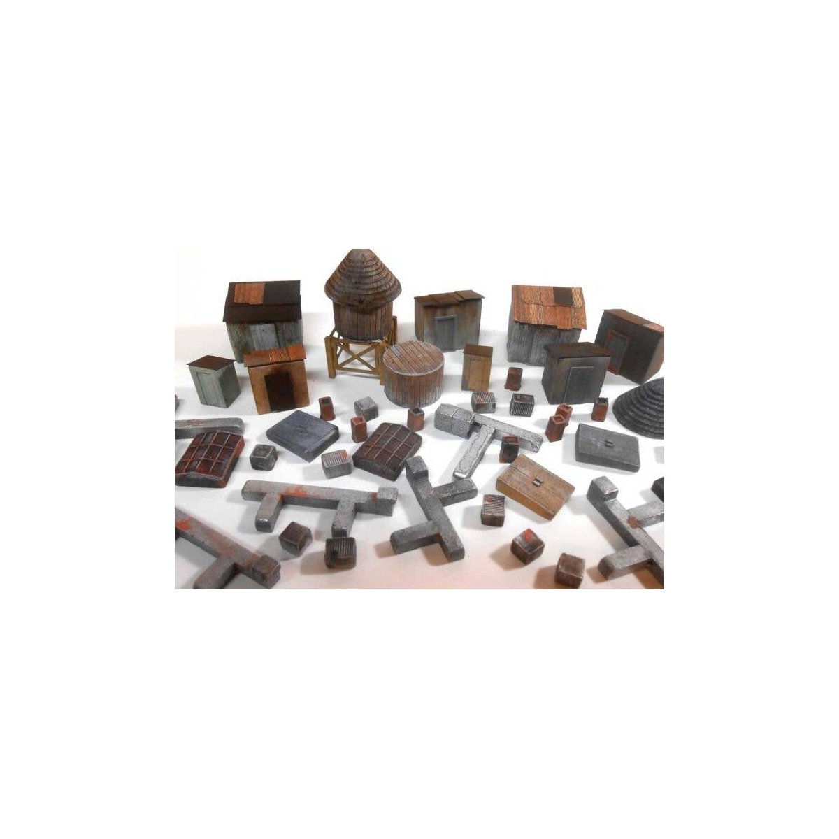 Rooftop Details Set -- Unpainted Castings, HO, Downtown Deco 1072