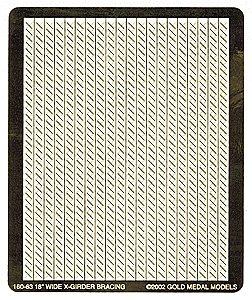 Bracing for Steel Girders -- X-Shaped 18′ Wide Over 1000 Scale Feet, N, Gold Medal Models 16063