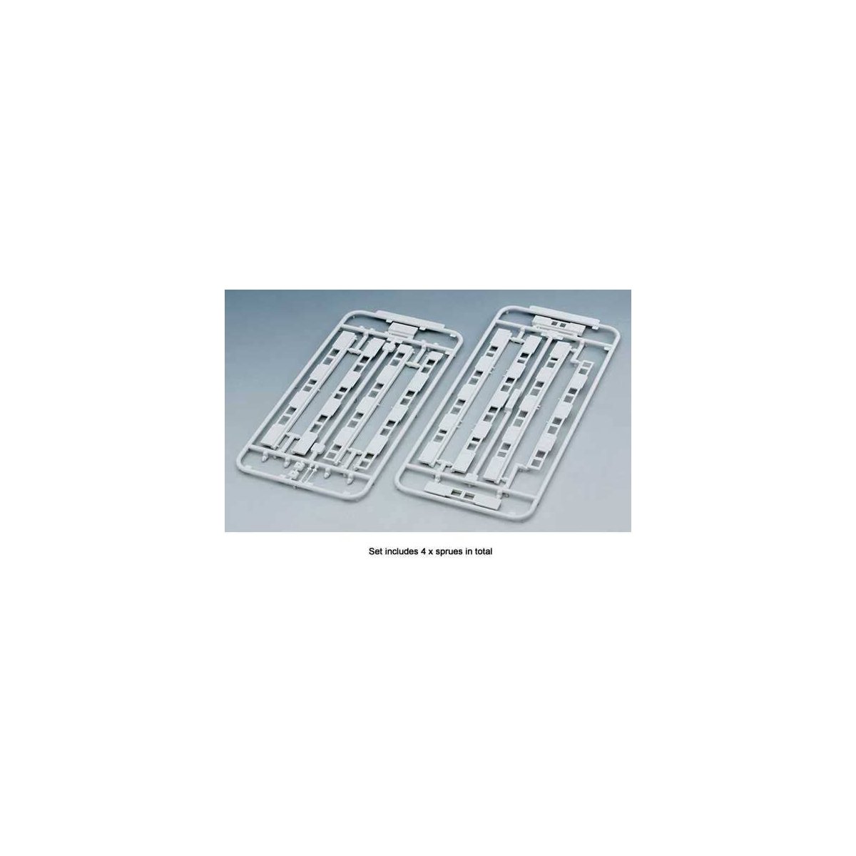 Platform Edge Barriers with Doors pkg(4) -- Use with 381-23160 and -23161, Sprues with Decals (Japan, N, Kato USA Inc 23163