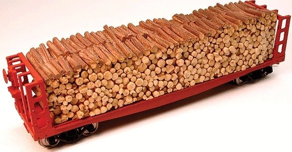 Cast Resin Freight Car Load -- Pulpwood for Atlas Cars (sold separately), HO, Chooch Enterprises 7262