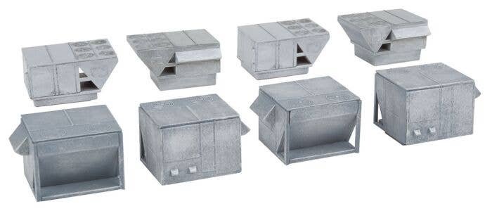 HVAC Units -- Kit - 4 each of 2 Styles of Rooftop Air Conditioners, N, Walthers Cornerstone 3269