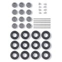 Low-Pressure Tire Set -- 12 Wheels & Hubs, HO, Busch Gmbh & Co Kg 49974