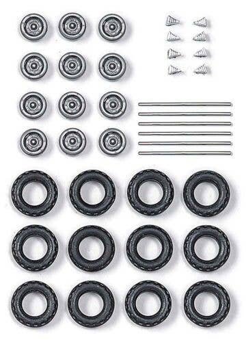 Low-Pressure Tire Set -- 12 Wheels & Hubs, HO, Busch Gmbh & Co Kg 49974