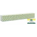 Wrapped Lumber Load for WalthersMainline 72′ Centerbeam Flatcar -- Irving Lumber (yellow, gr, HO, Walthers SceneMaster 3163