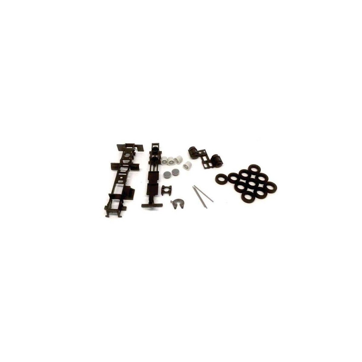 Kenworth-Peterbilt-GMC Long Chassis - Kit -- Unpainted Black, HO, Herpa Models 5485