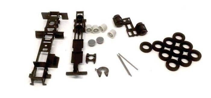Kenworth-Peterbilt-GMC Long Chassis - Kit -- Unpainted Black, HO, Herpa Models 5485