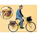 People Working -- Postman On A Bicycle, G, Preiser Kg 45069
