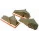 Cast Resin Freight Car Load -- Covered Artillery pkg(3), HO, Chooch Enterprises 7257