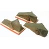 Cast Resin Freight Car Load -- Covered Artillery pkg(3), HO, Chooch Enterprises 7257