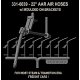 22′ AAR Air Hoses - Molded Rubber -- With Integral Mounting Brackets - 4 Pair, HO, Hi-Tech Details 6039