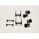 Semi Tractor Stacks, Breather, Fuel Tanks -- Unpainted, HO, Herpa Models 5501