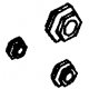 Steam Loco Pipe Unions (Brass Castings) -- Hexagonal - 8 Small, 6 Medium, 2 Large, HO, Cal Scale 484