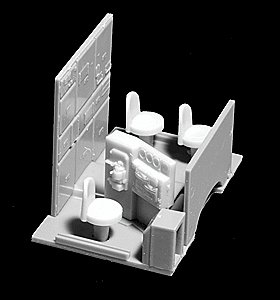 Cab Interior w/Control Stand, Heater, 3 Seats, Front Wall w/Door, Floor, etc -- Fits 191-1501 & , HO, Cannon & Company 1554