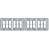 Windows - Double Hung pkg(4) -- Three 1/1 Single Window Scale 100 x 92` (Fits 1.18 x 1.1` Open, HO, Tichy Train Group 8094