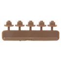 Nut, Bolt & Washer Detail -- 10` Square Nut on Bolt w/20` Washer, Styrene, Rust Color, pkg(40), HO, Tichy Train Group 8274