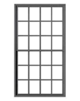 12 Over 12 Double-Hung Masonry Window with Precut Glazing -- 48 x 96′ pkg(4), O, Tichy Train Group 2090