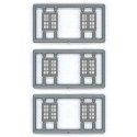 Windows - Double Hung pkg(6) -- 4/4 Double Scale 56 x 64` (Fits .38 x .43` Opening), N, Tichy Train Group 2516