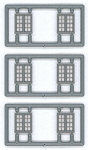Windows - Double Hung pkg(6) -- 4/4 Double Scale 56 x 64` (Fits .38 x .43` Opening), N, Tichy Train Group 2516