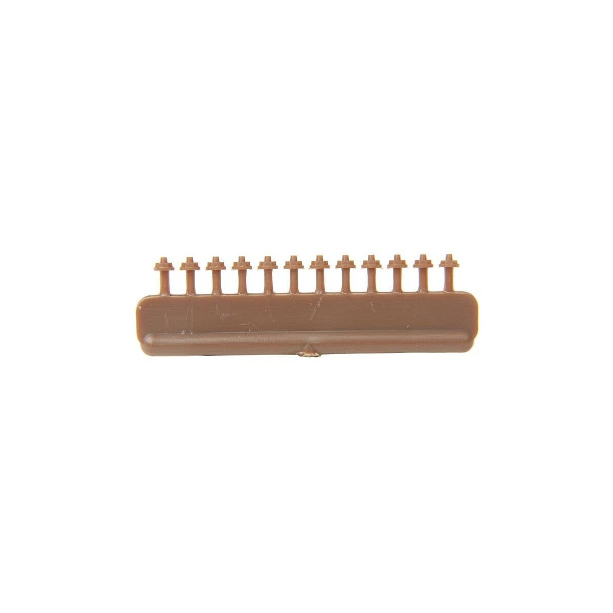 Nut, Bolt & Washer Detail -- 5-1/2` Hex Nut on Bolt w/7` Washer, Styrene, Rust Color, pkg(96), HO, Tichy Train Group 8271