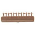 Nut, Bolt & Washer Detail -- 5-1/2` Hex Nut on Bolt w/7` Washer, Styrene, Rust Color, pkg(96), HO, Tichy Train Group 8271