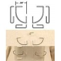 Grab Irons for RS Diesels -- Corner pkg(8), HO, Cal Scale 529