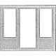 Doors -- Window & Center Door Combo, HO, Pikestuff 1115