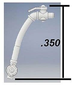 Loco Air Hose with Shut Off Valve -- Plastic pkg(2), HO, Cal Scale 190730