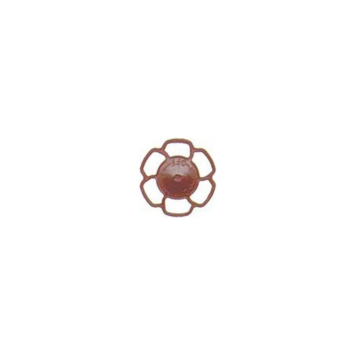 Champion Peacock Type Brake Wheels pkg(8) -- Red Oxide, HO, Kadee Quality Products 2034