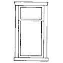 Window large 2-pane 4/, HO, Alexander Scale 2504