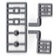 Right Angle Vent Kit -- 12` Scale Diameter, 2 x 4` Scale (unpainted) Matches 293-3555, S, Tichy Train Group 3554