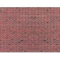 Stone Pattern Embossed Paper - 10 x 5′ 25.4 x 12.7cm pkg(10) -- Red Brick, HO, Vollmer Gmbh 46042
