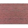 Stone Pattern Embossed Paper - 10 x 5′ 25.4 x 12.7cm pkg(10) -- Red Brick, HO, Vollmer Gmbh 46042