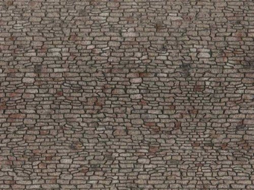 Structured Flexible 3-D Texture Sheet -- Quarrystone Wall 11 x 3-15/16′ 28 x 10cm, HO, Noch Gmbh & Co 60371